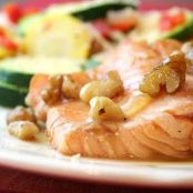 Maple Glazed Salmon with Spicy Maple Cream Syrup